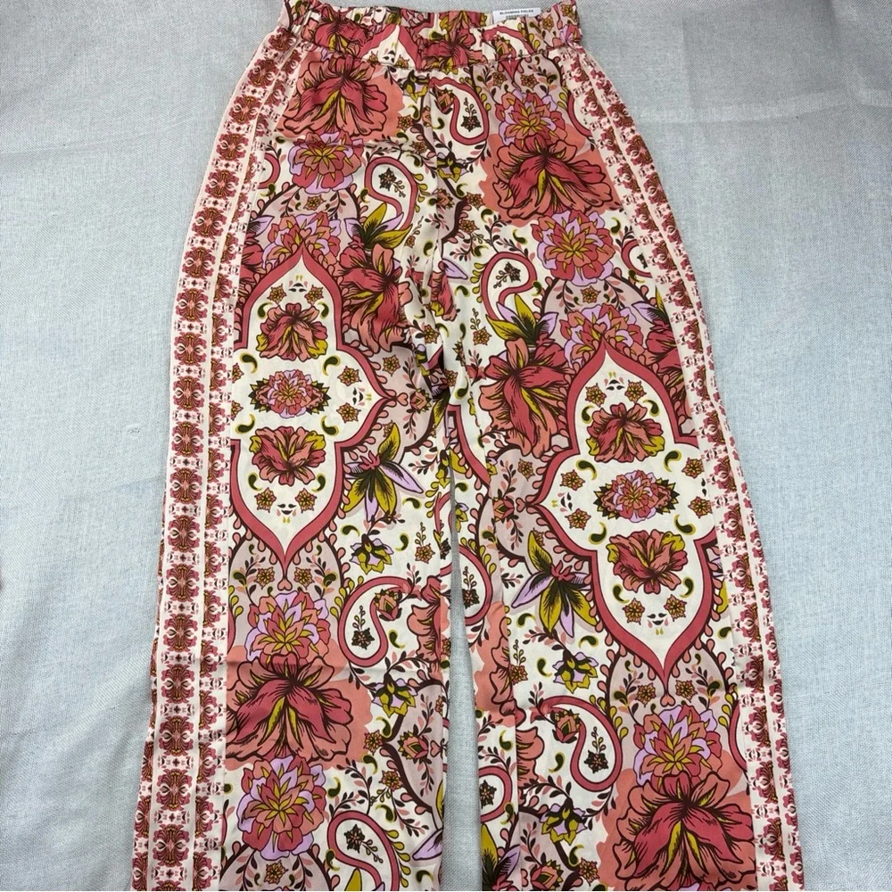 Jm Collection Petite Medallion Melody Satin Pants Size PP - Picture 7 of 11